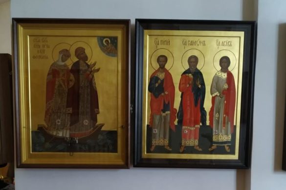 Икона святых мучеников Гурия, Самона и Авива в Христорождественском монастыре